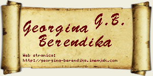 Georgina Berendika vizit kartica